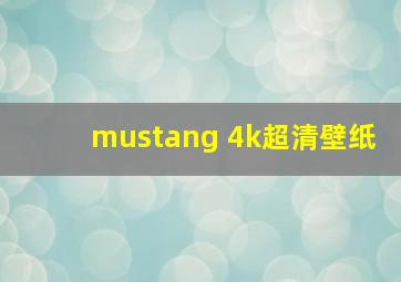 mustang 4k超清壁纸